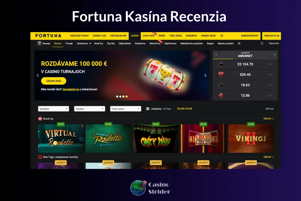 Fortuna Kasína Recenzia
