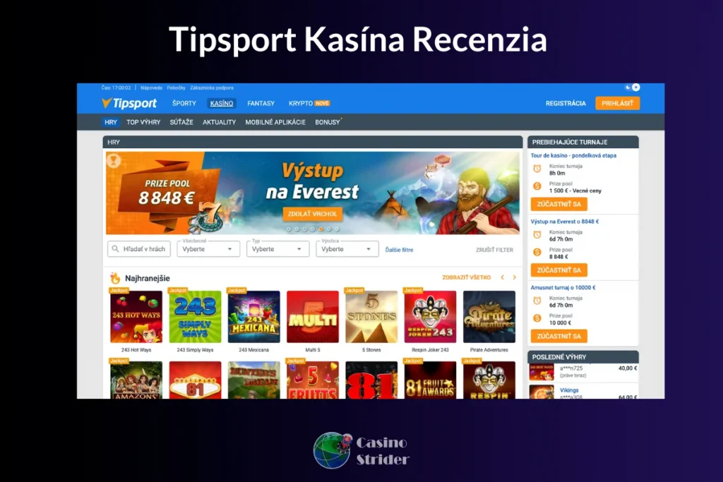 Tipsport Kasína Recenzia