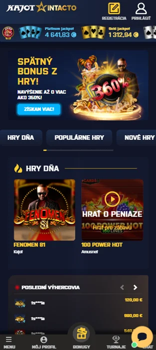 Prejdite na hlavnú stránku tohto kasína.