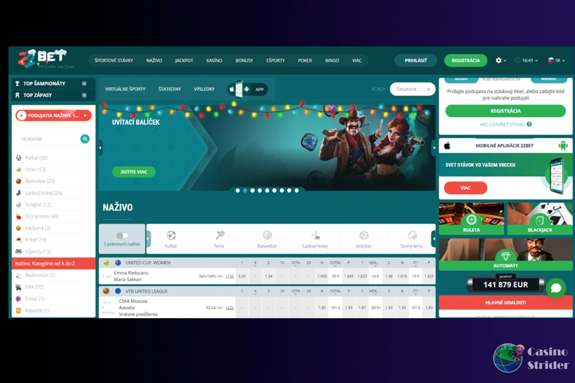 22Bet Online Casino