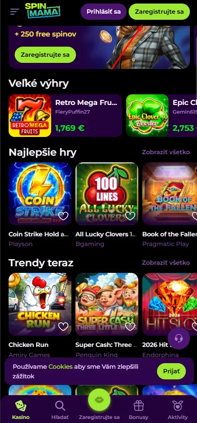Otvorte registračný formulár