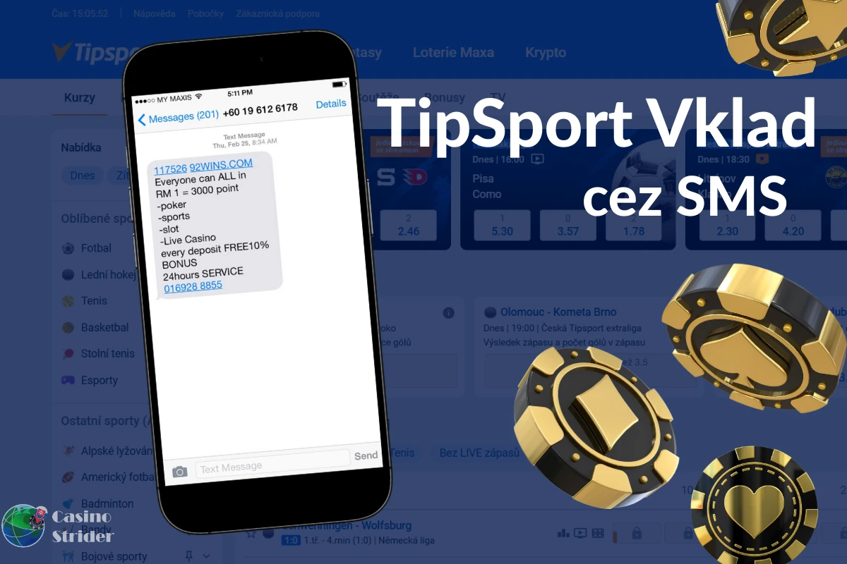 Tipsport Casino Vklad cez SMS 2026