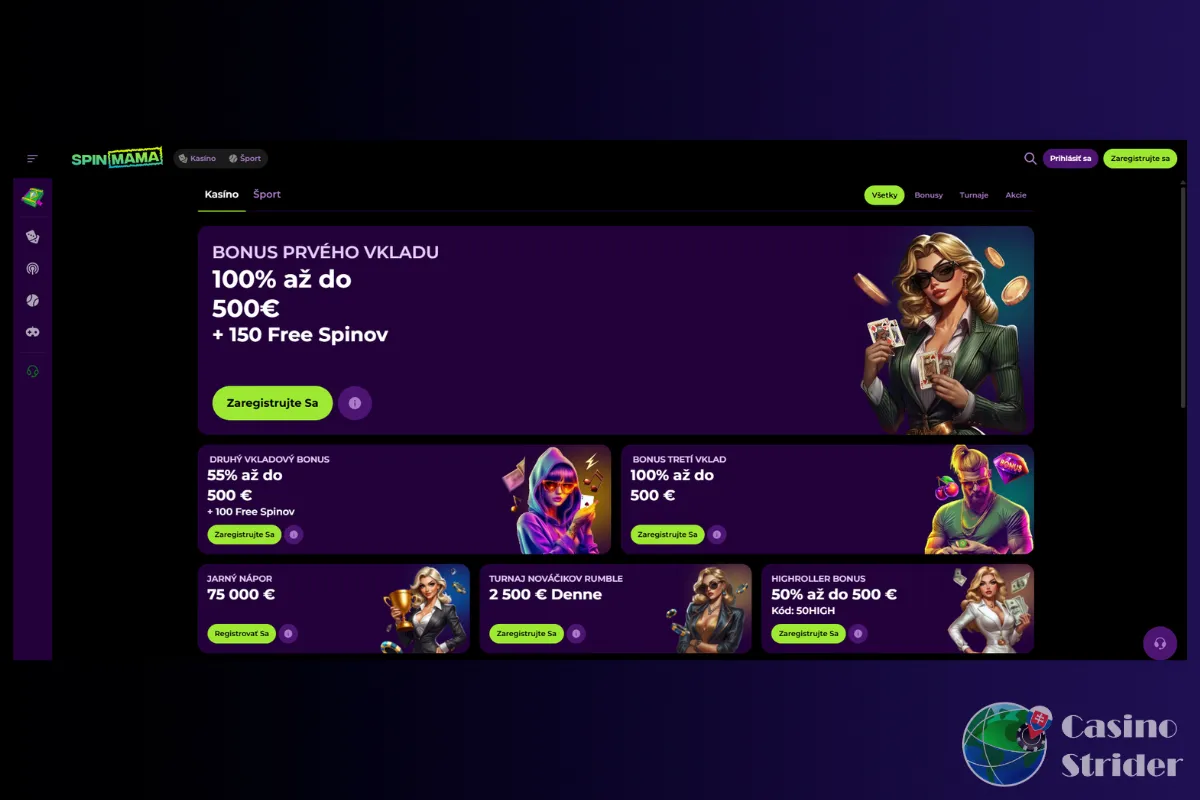 Uvítací bonus Spinmama