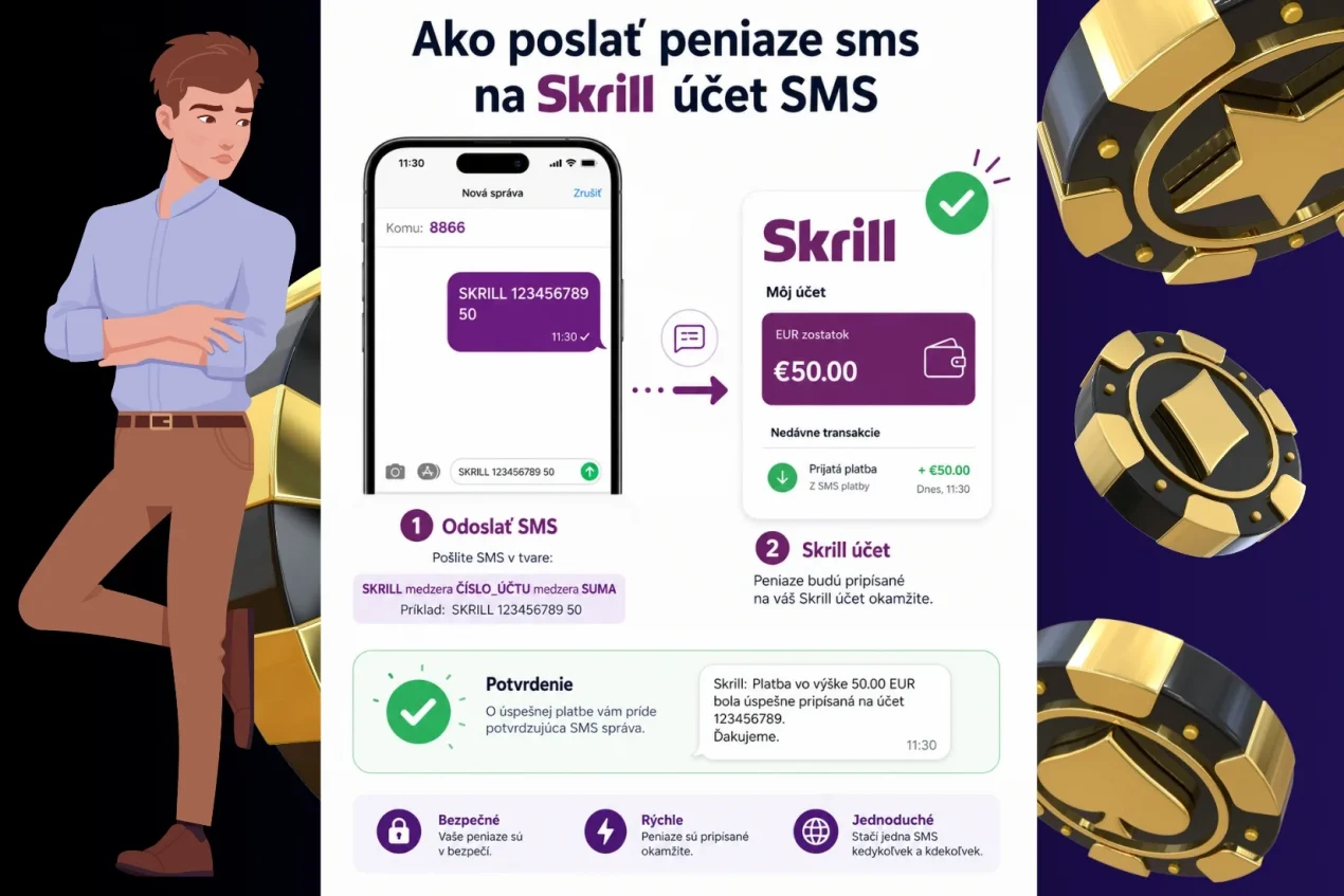 Ako poslať peniaze sms na Skrill účet SMS na Slovensku