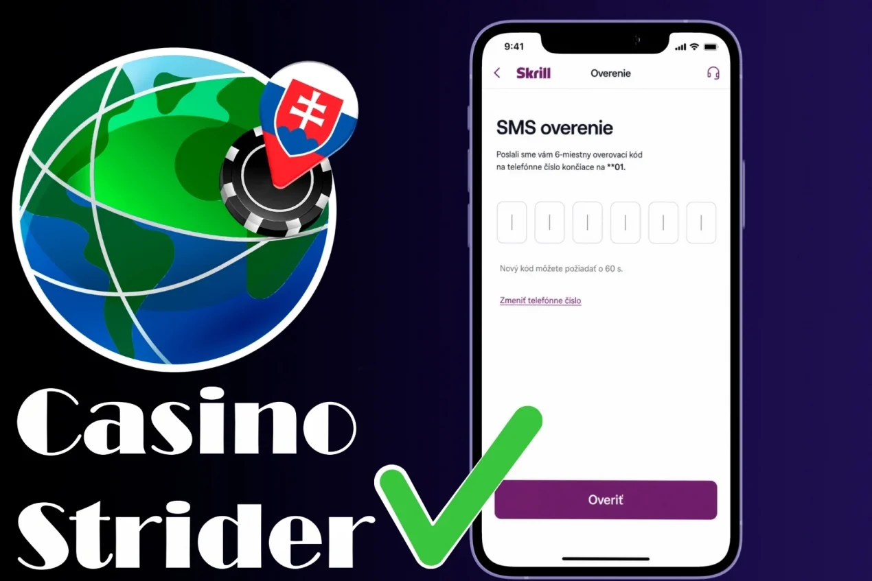 Test Casinostrider - posielanie peňazí prostredníctvom SMS na účet Skrill