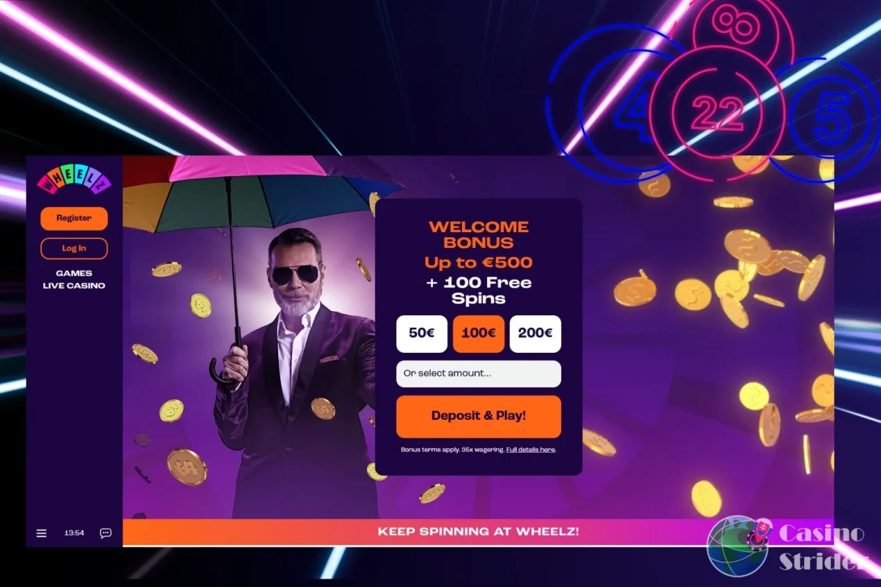 Wheelz Casino – výborná adaptívna mobilná verzia
